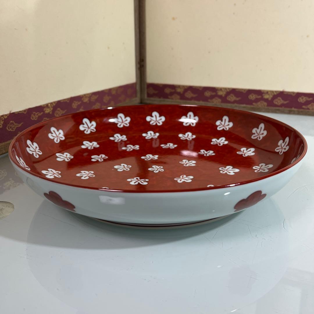 まぁこ様専用❣️源右衛門 赤絵梅紋 大皿27.5cm - メルカリ