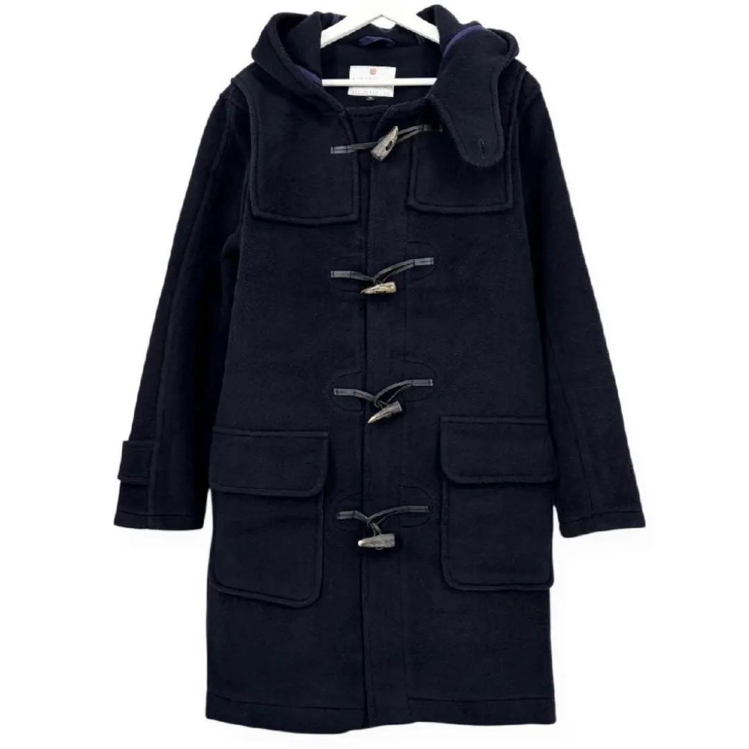 ザ*リ様 【モンゴメリー】ヘリンボーン ダッフルコート ネイビー