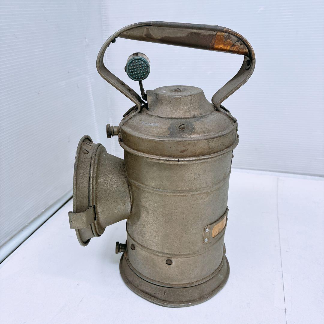 古い 鉄道用 カンテラ 合図灯 ランタン 金属製 レンズ付き 手持ち式