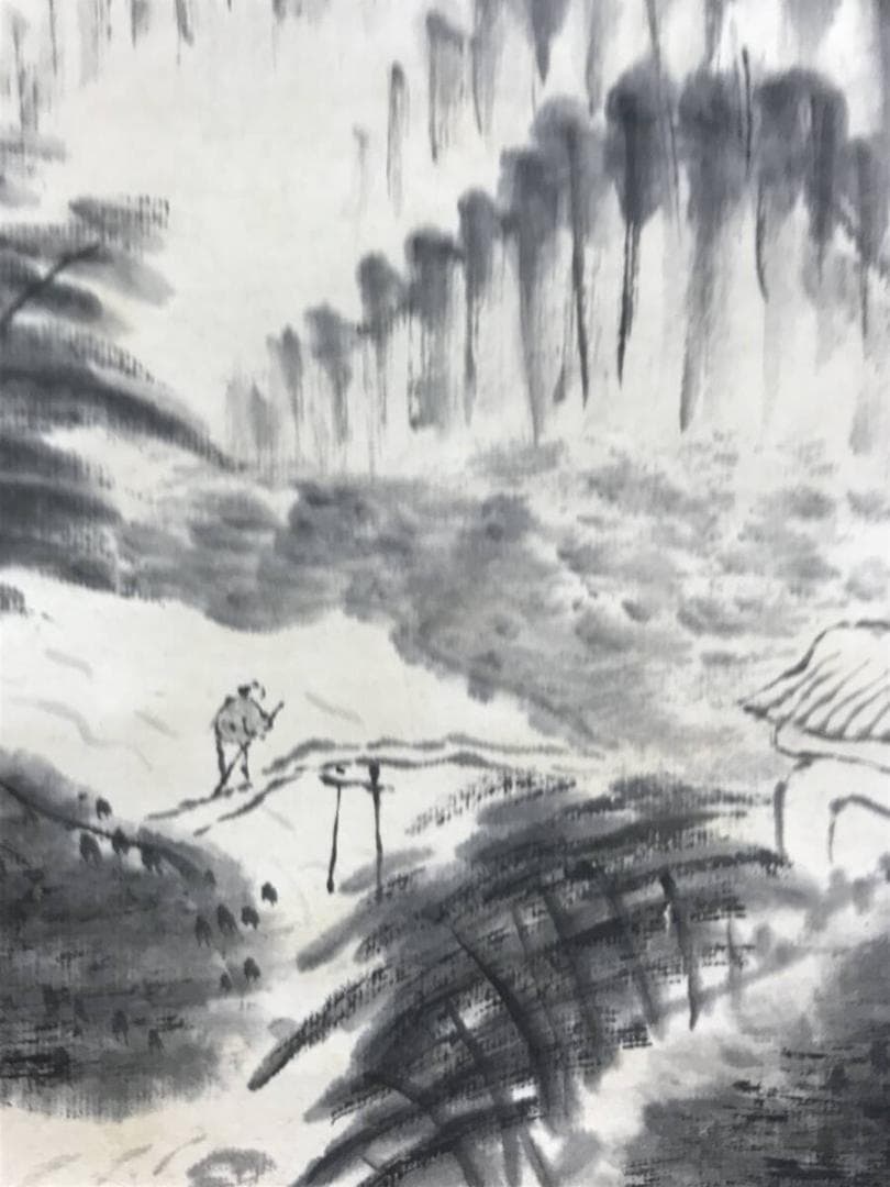 真作/浦上玉堂/夏山烟晩/山水図/塔山水図/掛軸☆宝船☆AH-655 - メルカリ