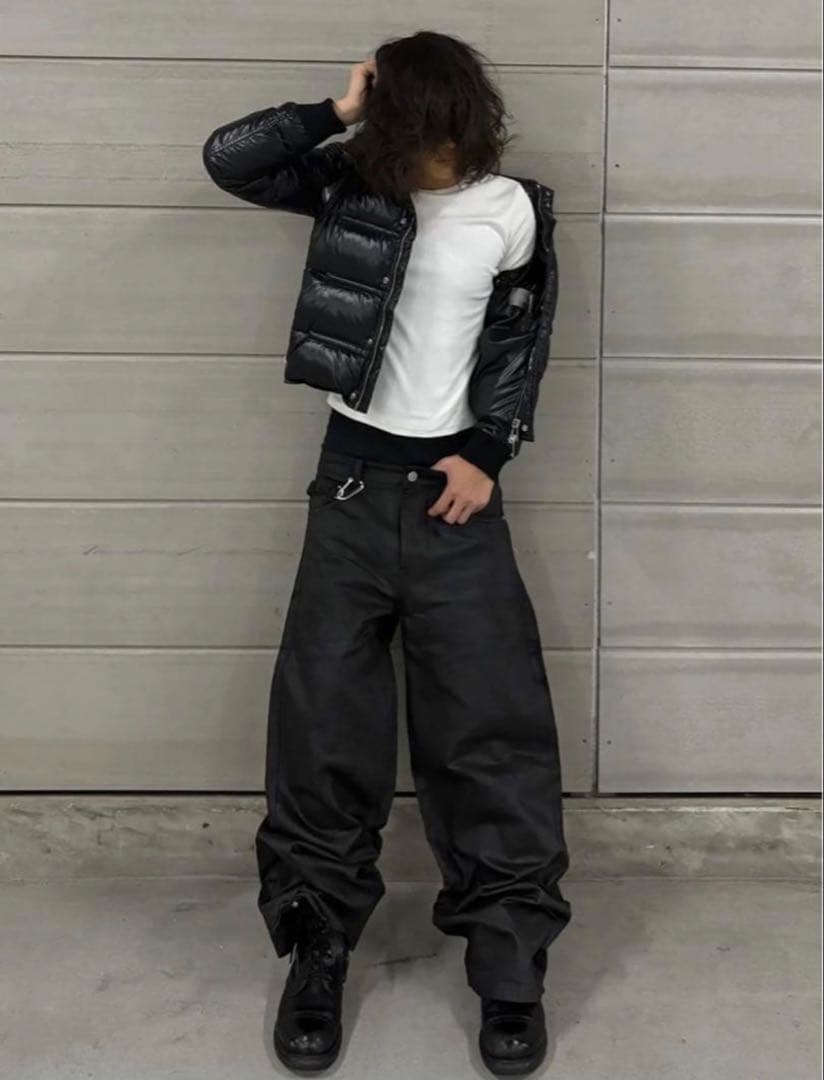 goar.archive STRAPPED BAGGY OIL PANTS S - メルカリ