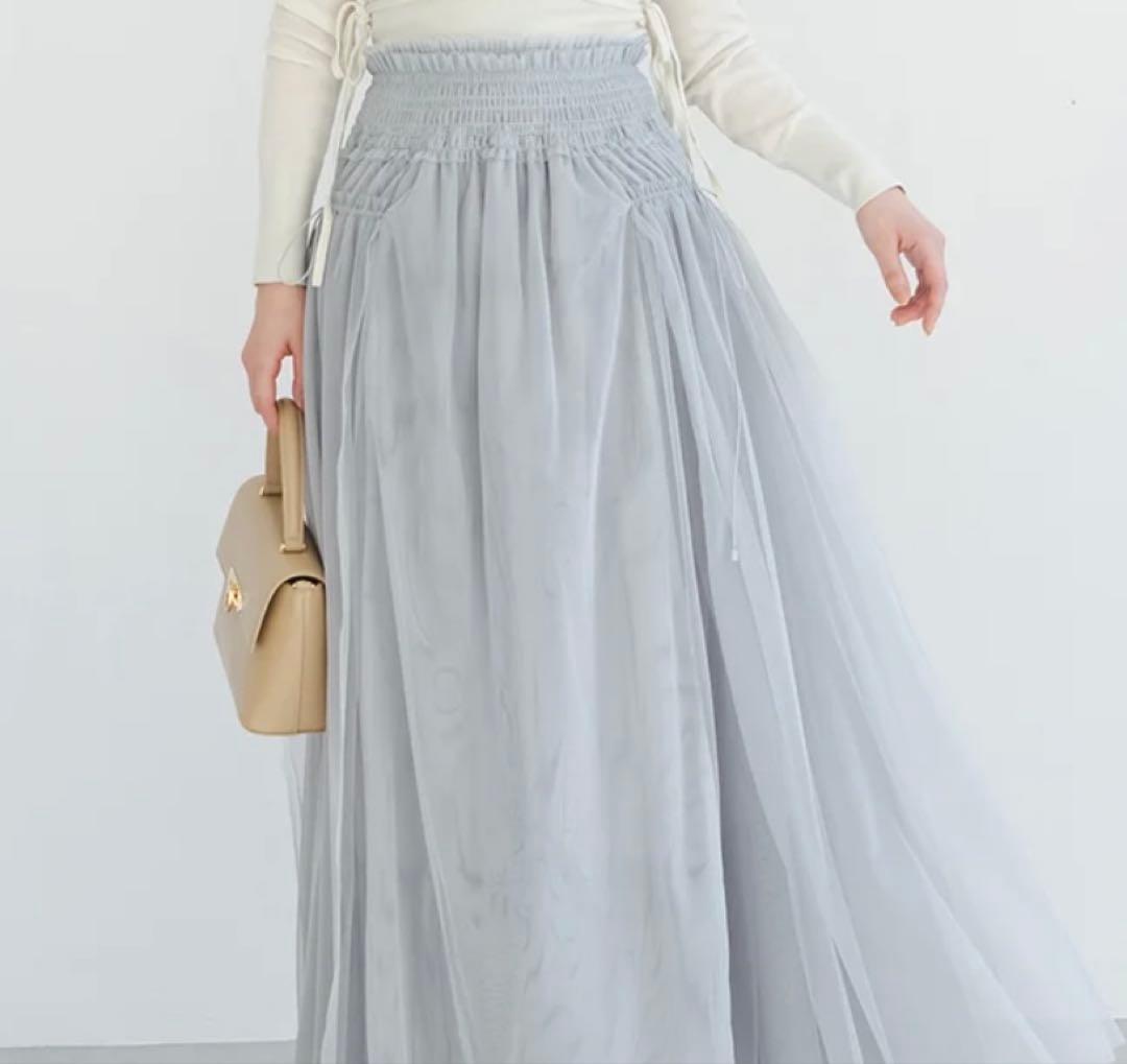 snidel【Chacott】Sustainableチュールスカート Chacott】Sustainableチュールスカート(ロングスカート)｜スカート