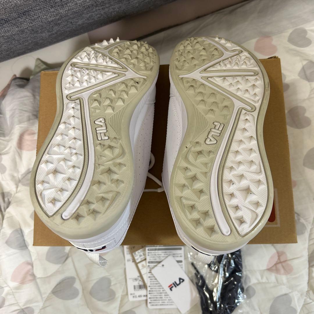 《美品》FILA ゴルフシューズ ロゴスニーカー 24cm レディース