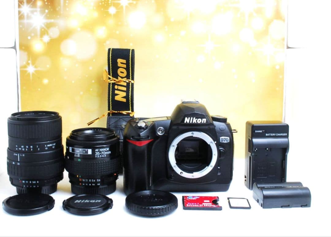 NIKON　D70　ダブルレンズ⚡️初心者⚡️一眼レフ⚡️ニコン⚡️望遠