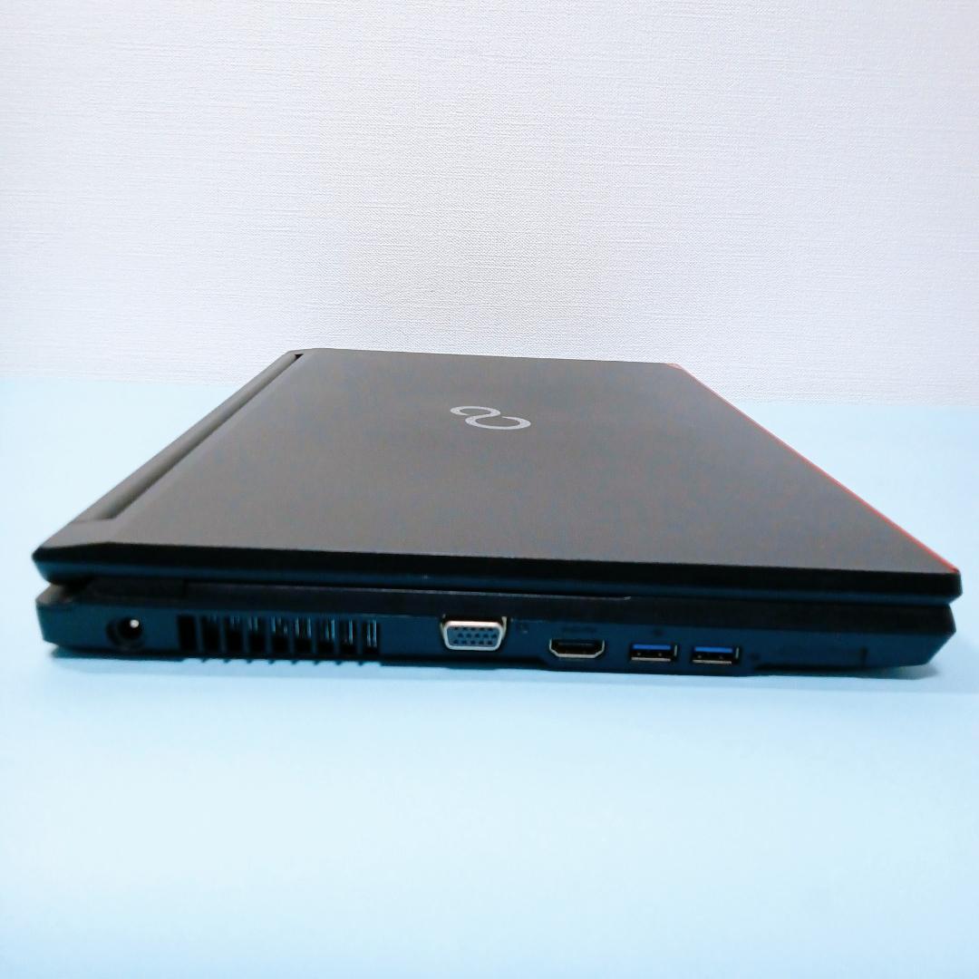 初心者おすすめ 黒 ノートパソコン i5 SSD256 8GB ＤＶＤ 大画面