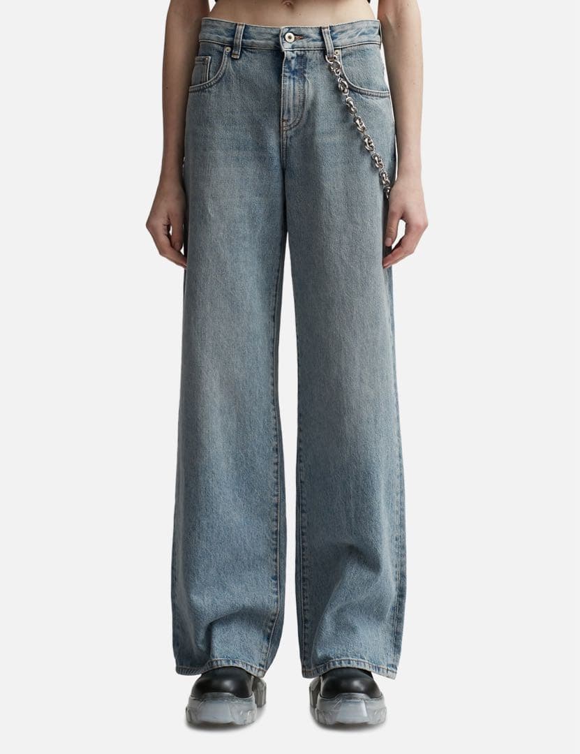 LOEWE ロエベ デニム デニムパンツ チェーン ジーンズ LOEWE（ロエベ） 24SS CHAIN JEANS チェーンジーンズ ジップフライ