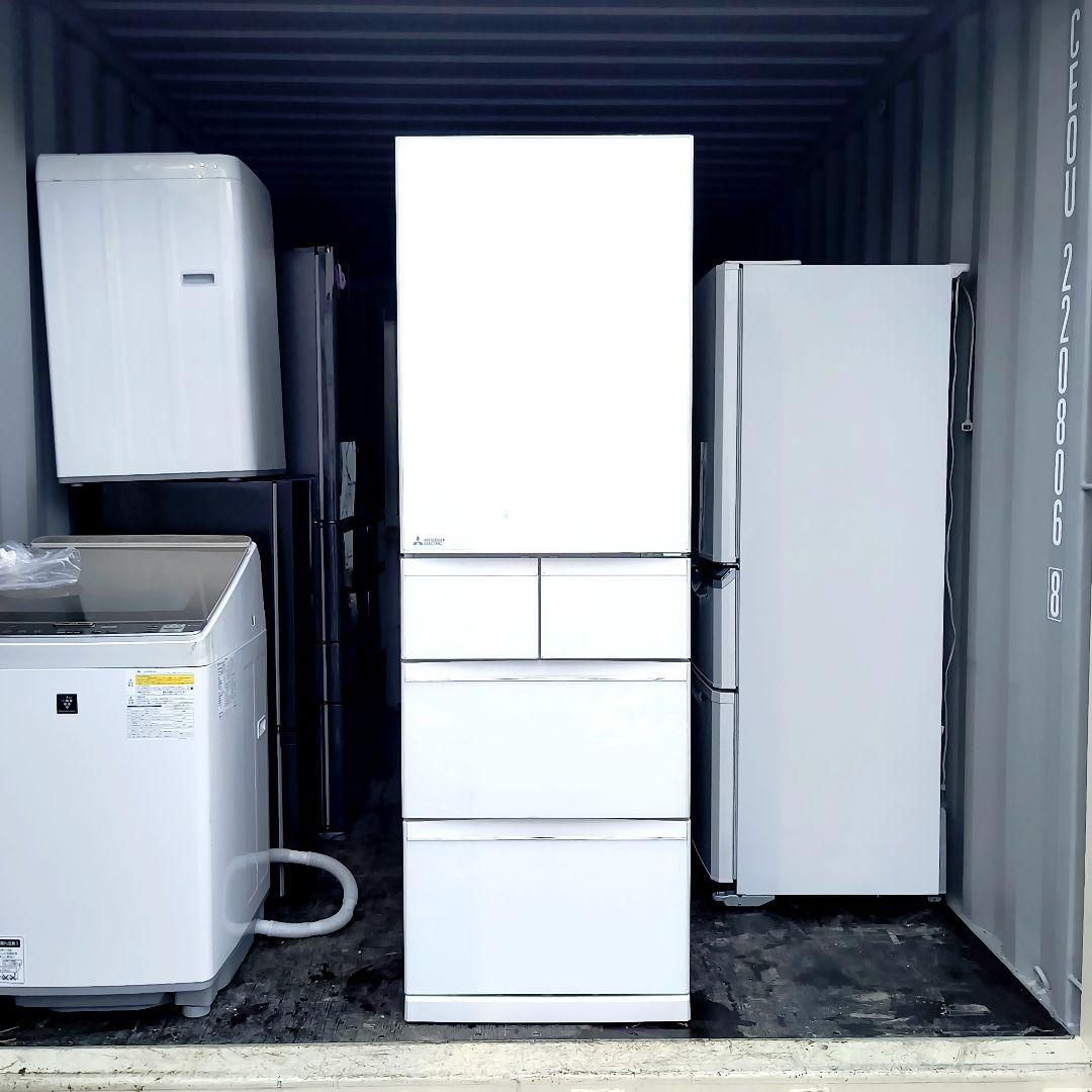 運搬取付無料！クリスタルピュアホワイト・純正三菱ノンフロン冷蔵庫