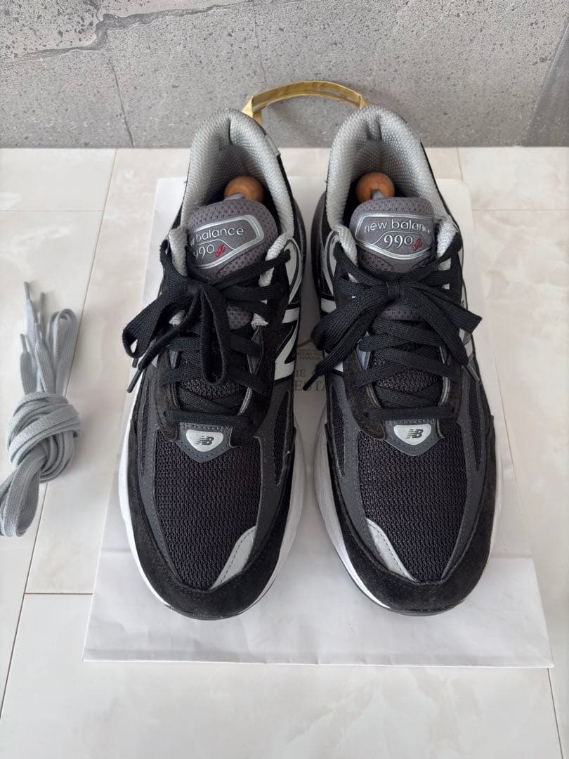 靴 New Balance 990V6 \"Black\" (Heel NB Logo)