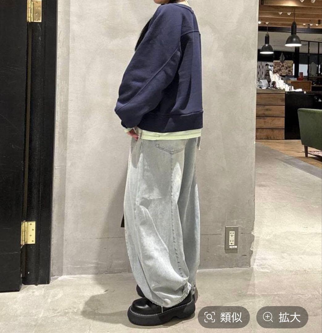 新品】3Dドロップ デニム パンツ ニコアンド M - メルカリ