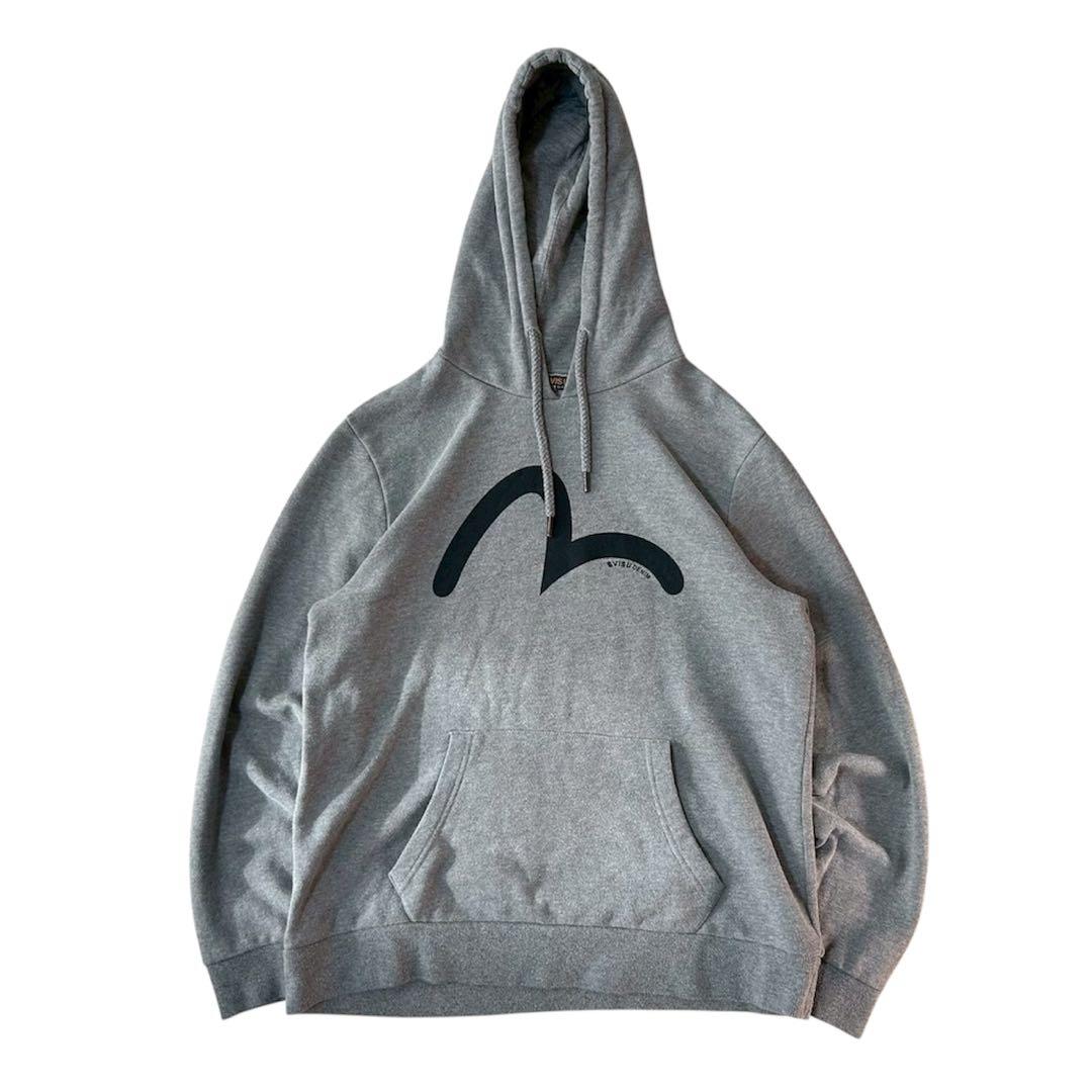 Evisu エヴィス エビス グレー パーカー 楽天市場】EVISU エヴィス パーカー プルオーバー フェイスマーク