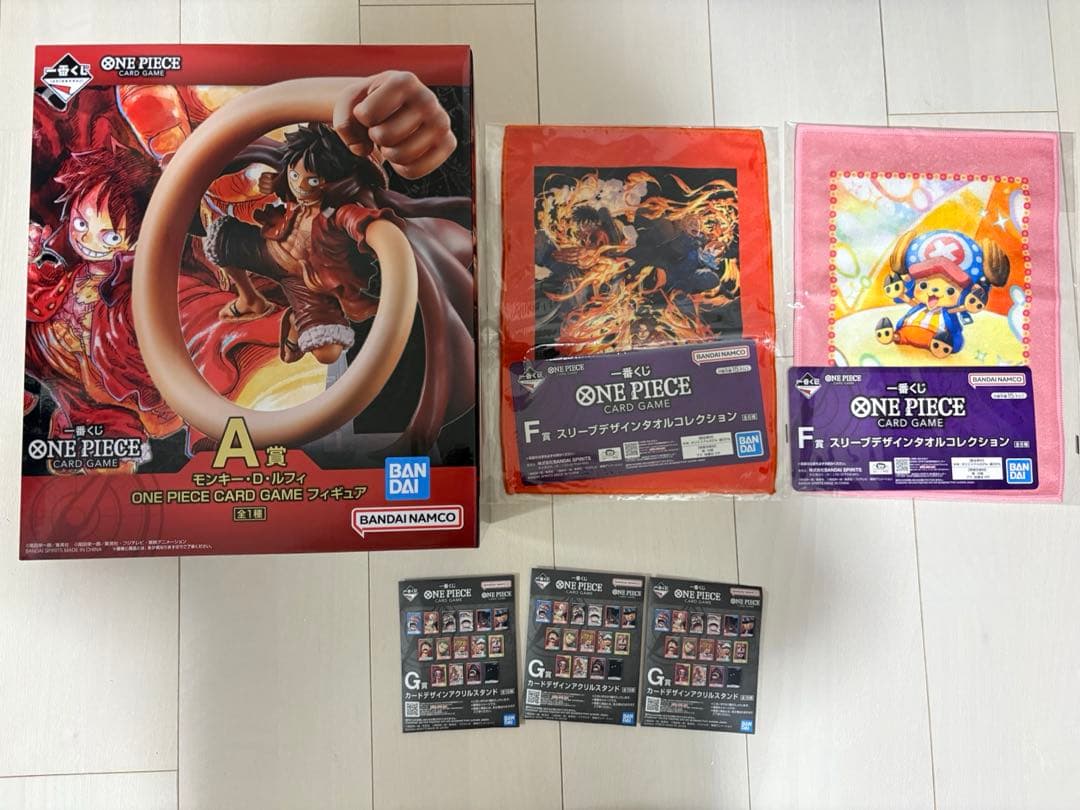 一番くじ】ワンピースカードゲームA賞 ルフィ フィギア F賞 G賞5点
