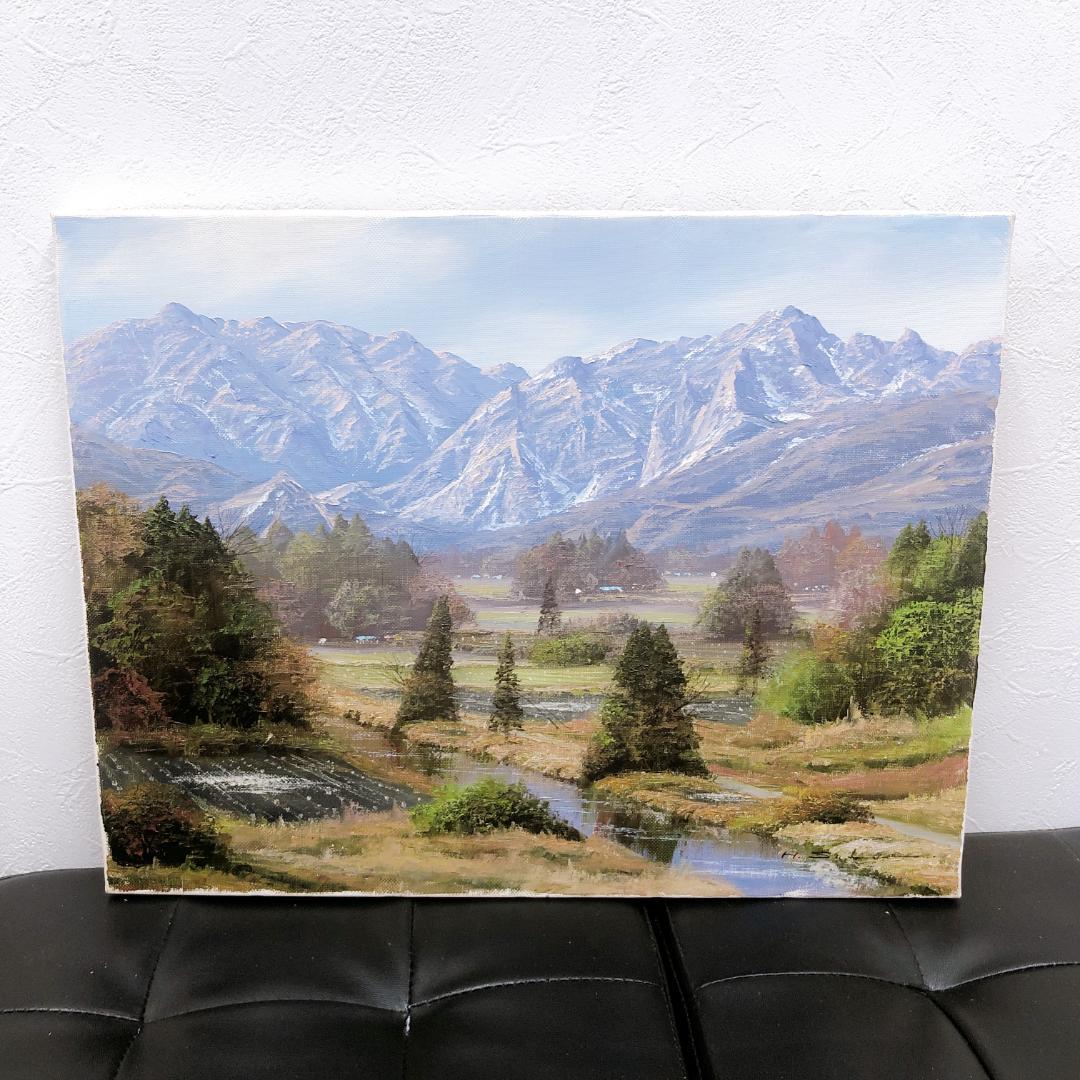 25175】佐田 光 油彩画 風景画 [越後の山] 肉筆 F6号 額装絵画 - メルカリ