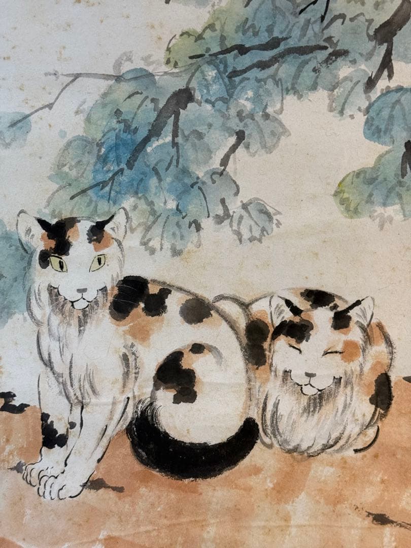 徐悲鴻風の「双猫図」 - メルカリ