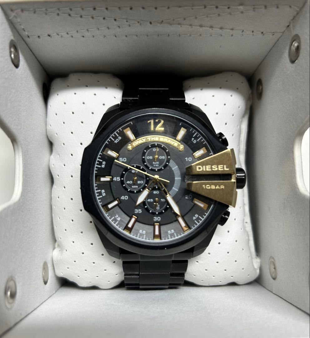 DIESEL クロノグラフ腕時計 ブラック 10BAR DIESEL クロノグラフ 腕時計 10BAR ※電池切れ - メルカリ