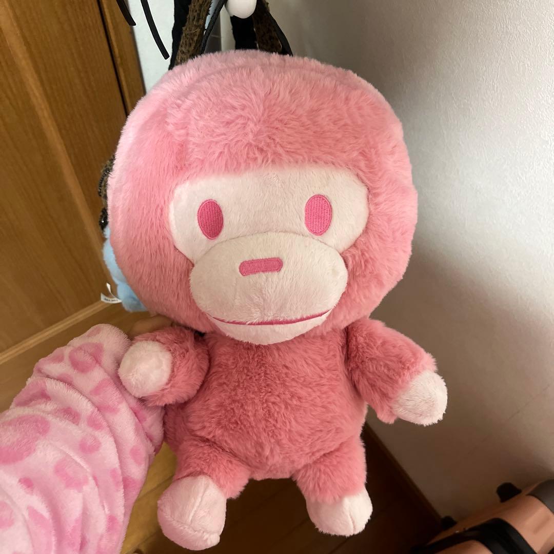 BAPE BABY MILOピンク ぬいぐるみリュック エイプ ギャル y2k - バッグ