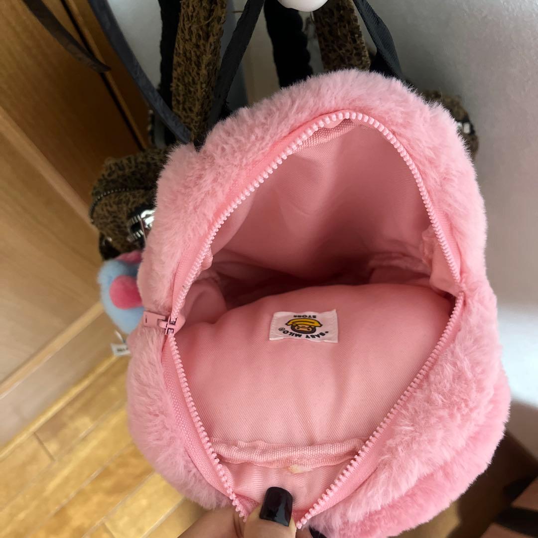 BAPE BABY MILOピンク ぬいぐるみリュック エイプ ギャル y2k - バッグ