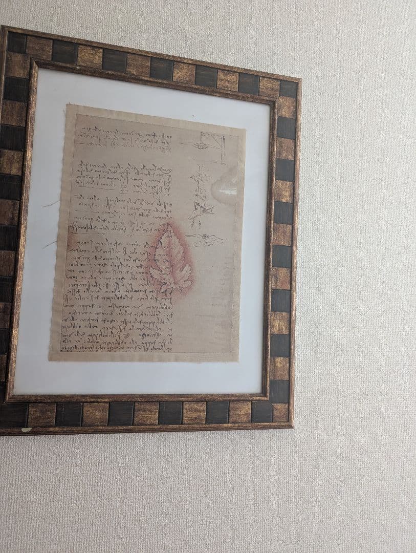 アンティーク調 ダヴィンチ風 手稿アートフレーム - メルカリ