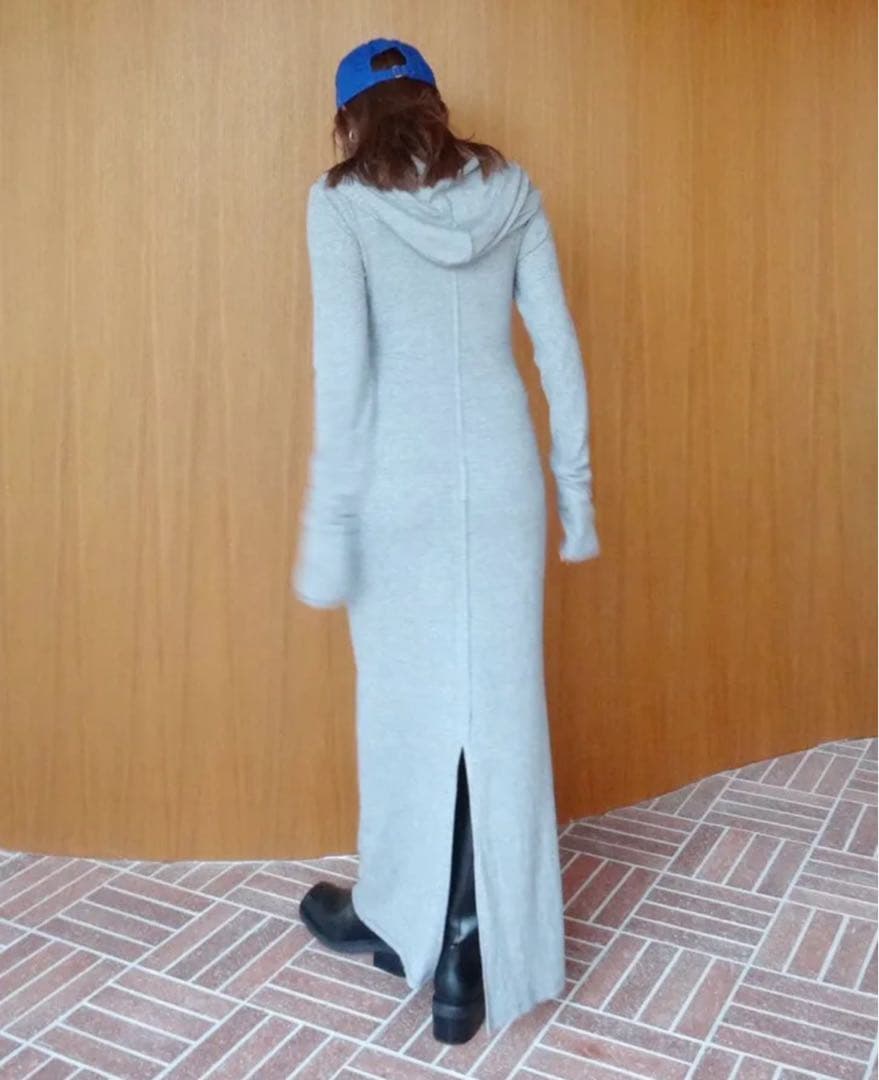 SeaRoomlynn ♡Hoodie Slimカットドレス グレー Sサイズ - メルカリ