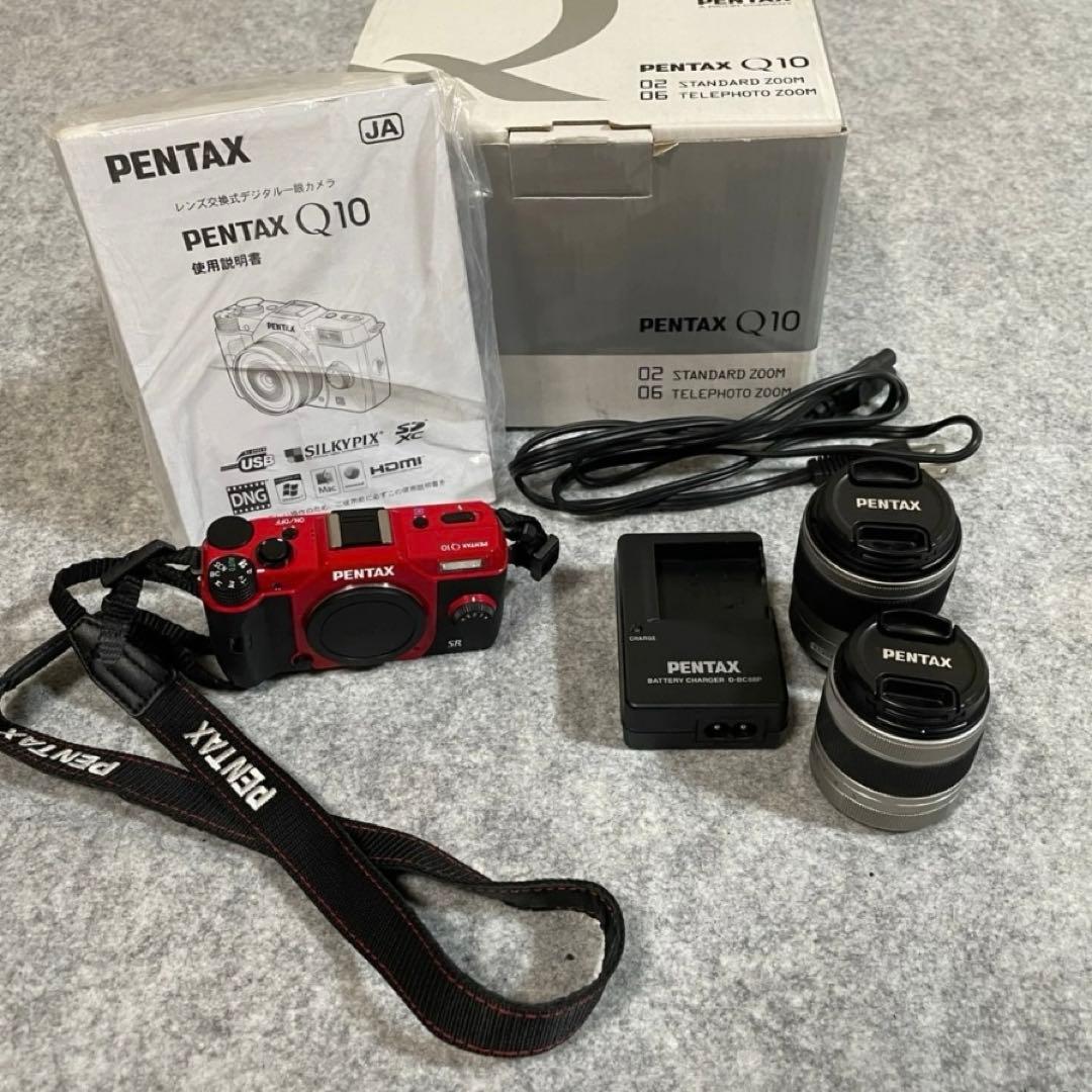 う*る様 PENTAX デジタルミラーレス一眼 レッド Q10 WZOOMKIT