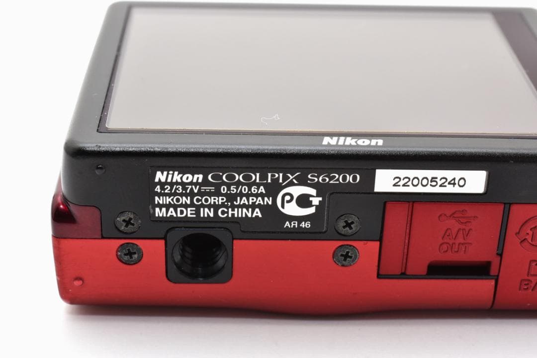 美品 ニコン　Nikon COOLPIX S6200 レッド ＃A372