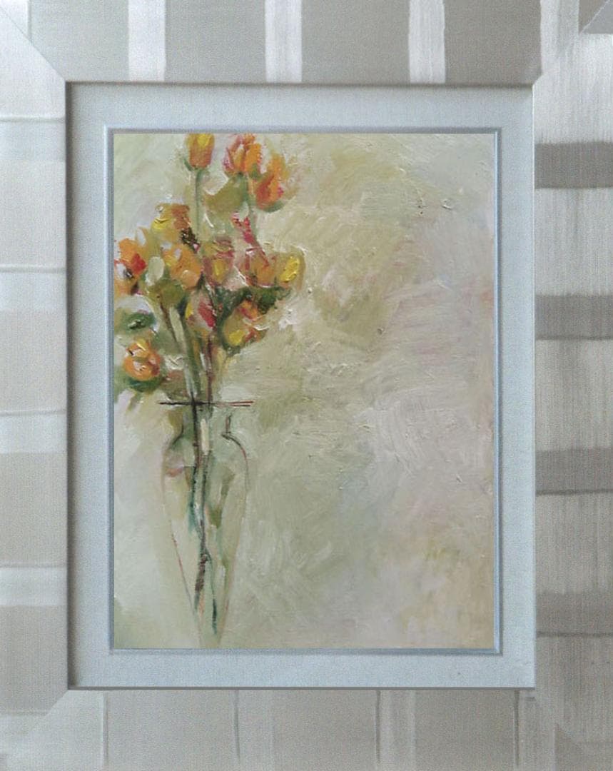 油絵 菅家令子 絵 絵画 インテリア uF6-113402 花 ばら - メルカリ