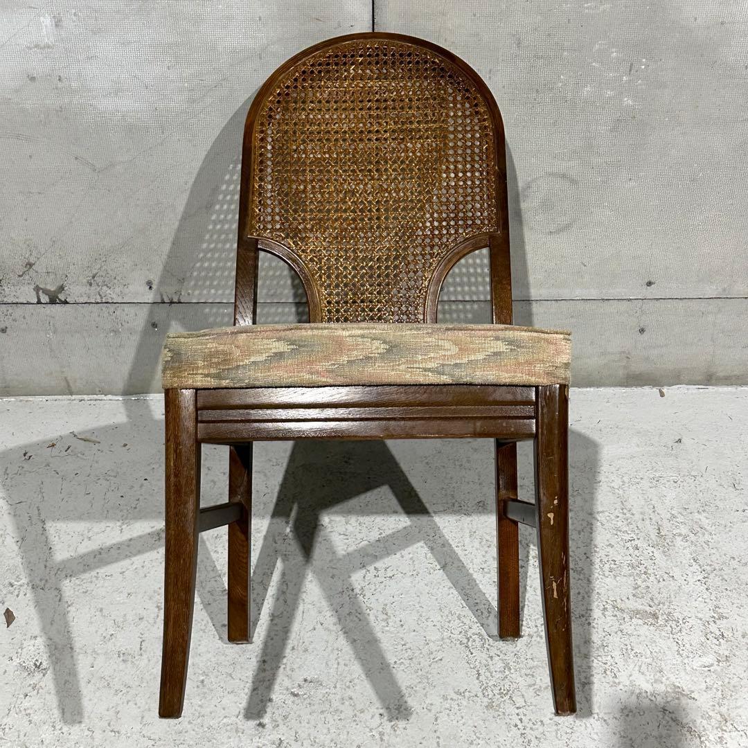 Karimoku／オールドカリモク ラタン×木製ダイニングチェア 70s〜80s