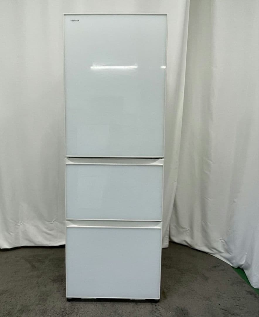 冷蔵庫　大型　設置無料　363ℓ　自動製氷　安い　ガラスパネル　白　綺麗 冷蔵庫 大型 設置無料 363ℓ 自動製氷 安い ガラスパネル 白 綺麗