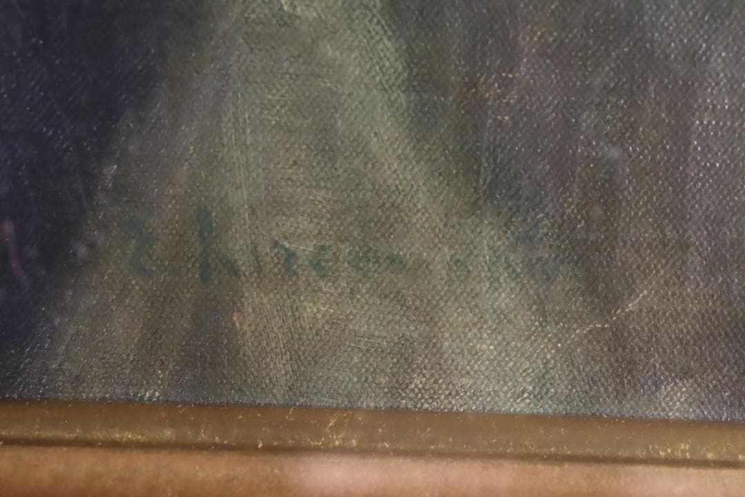 真作保証 19世紀 古画 Kizeevsky 「横たわる裸婦」 油彩15号