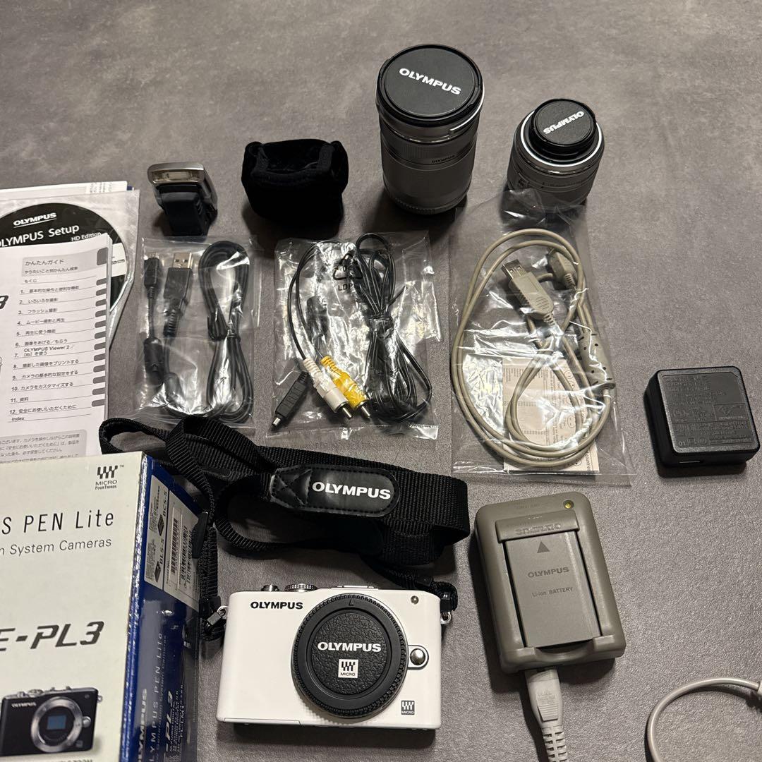 Olympus pen Lite E-PL3 ダブルスキームキット　ホワイト
