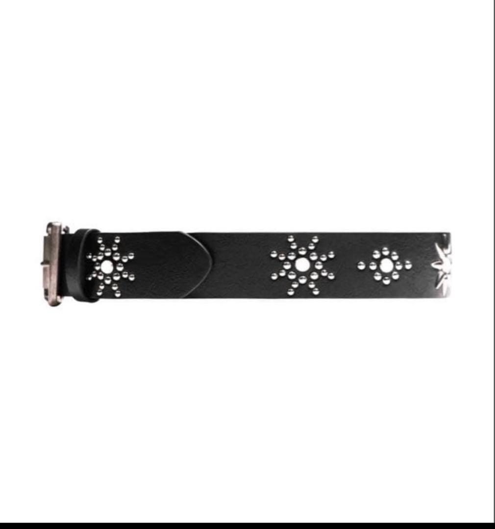 ABRAHAMブラックスタッズベルト - メルカリ