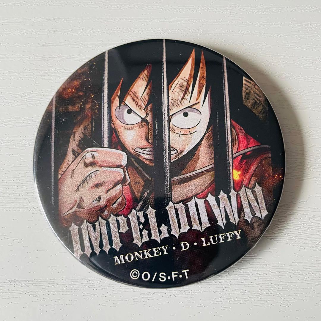 ワンピース輩缶バッジルフィインペルダウン限定
