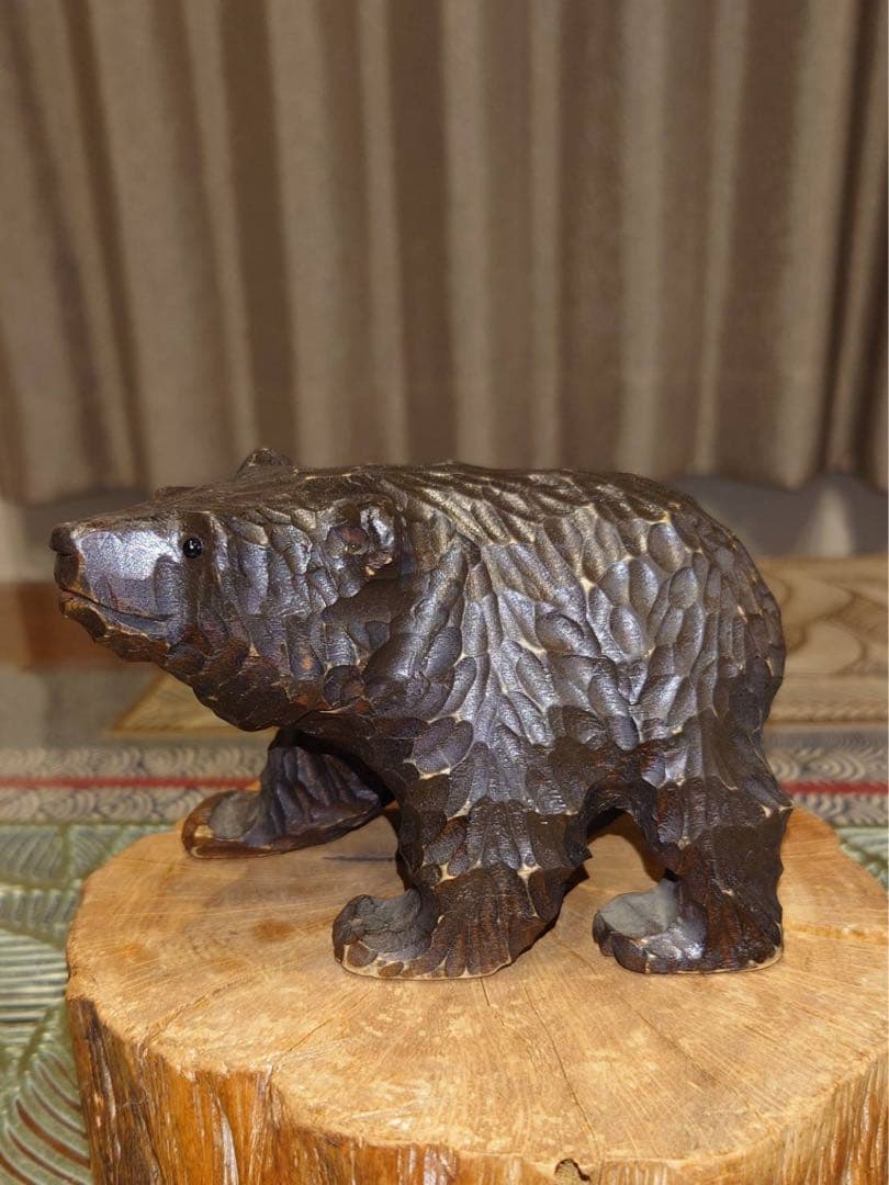 北海道 アイヌ 木彫り熊 レトロ ビンテージ - メルカリ