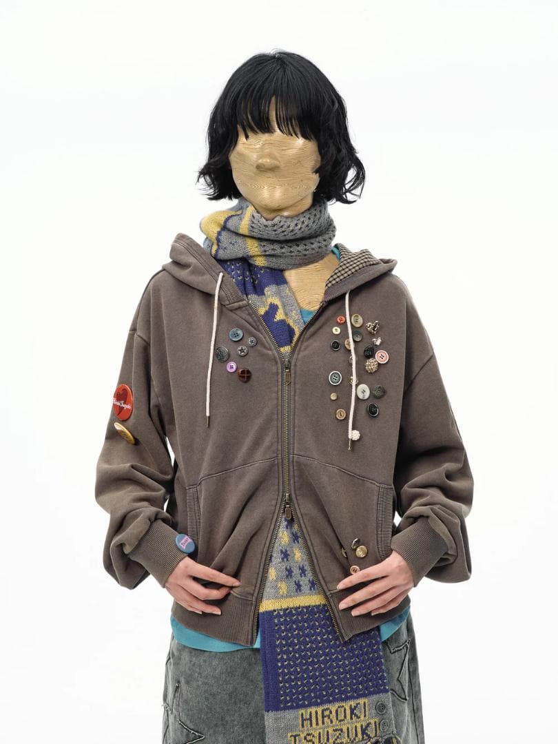 HIROKI TSUZUKI FULL ZIP HOODIE KAHKI - メルカリ