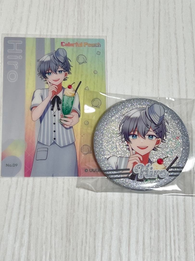 からぴち カラフルピーチ ひろ 缶バッジ ダイナー クリアカード