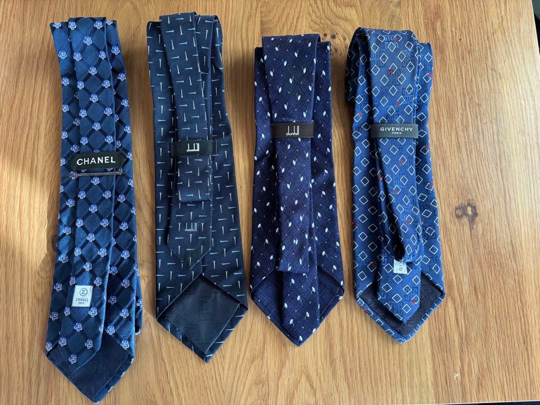 CHANEL & dunhilka & Givenchy ネクタイ 4本セット