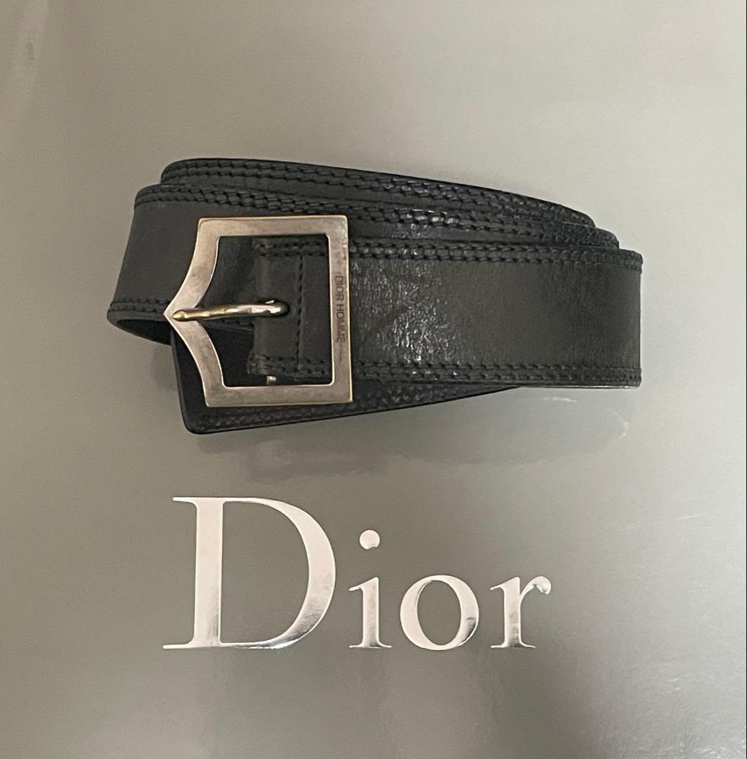 Dior Homme Dバックル　ブラック　ベルト　85 エディ期 Dior HOMME(ディオールオム) / ベルト/レザー/ブラック/メンズ/エディ