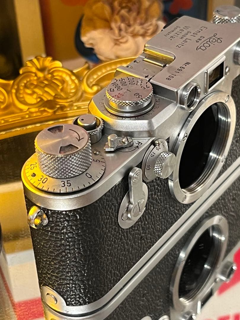Leica Ⅲf バルナックライカ セルフタイマー 革ケース付き