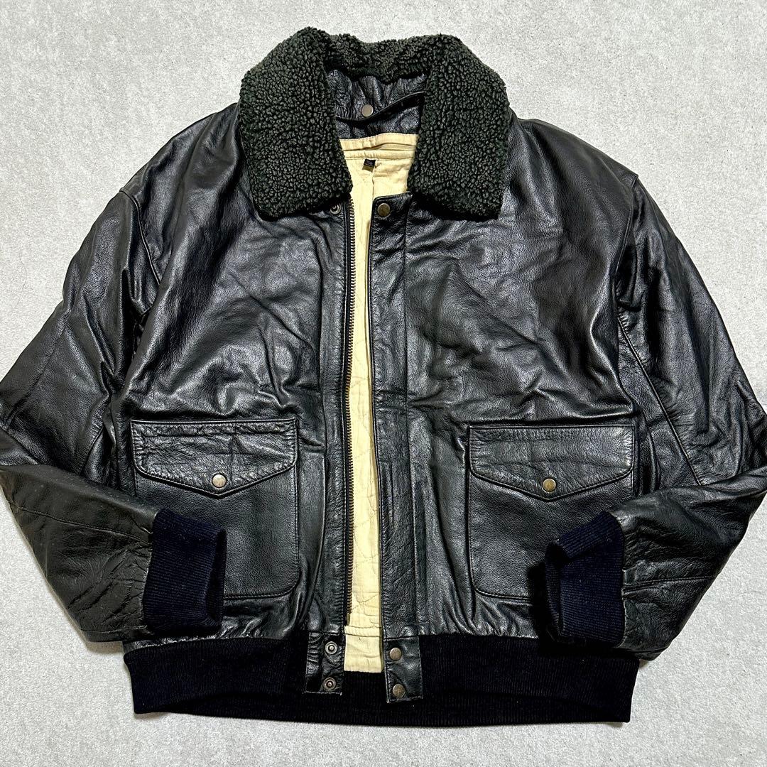 べ*ぉ様 ボア襟・ライナー付✨️大きいサイズ　G-1 A-2 フライトジャケット Starting Over（スターティング オーバー） ブルゾン アウター 2way