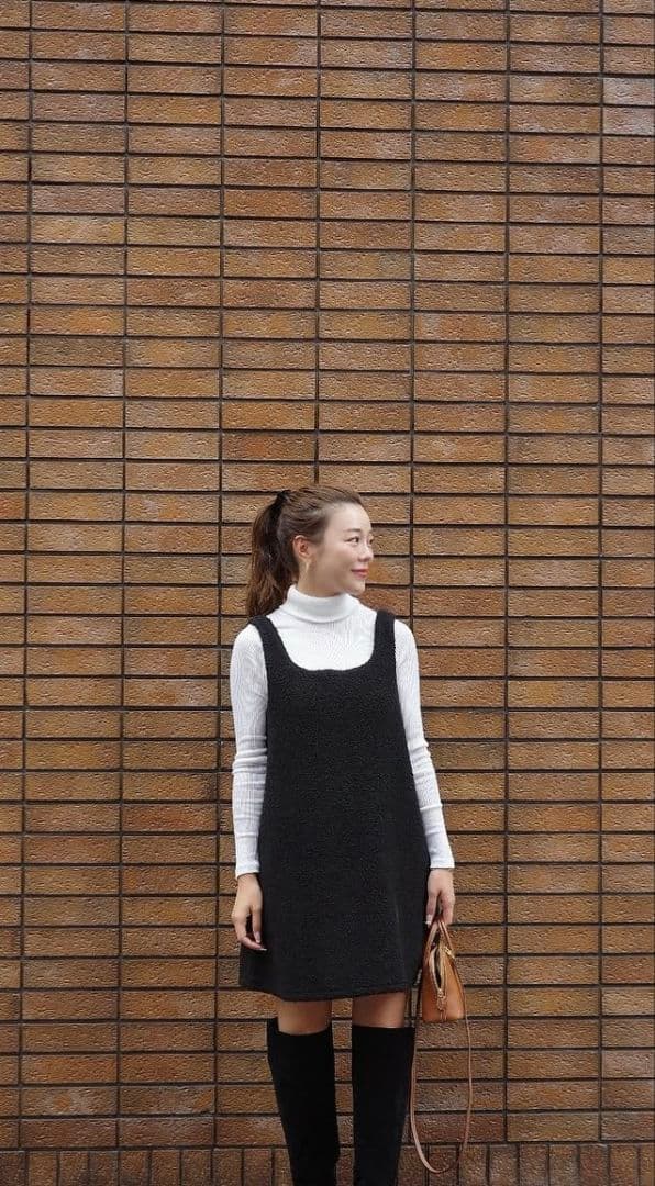 pois ポワ スクエアプードルワンピース - メルカリ