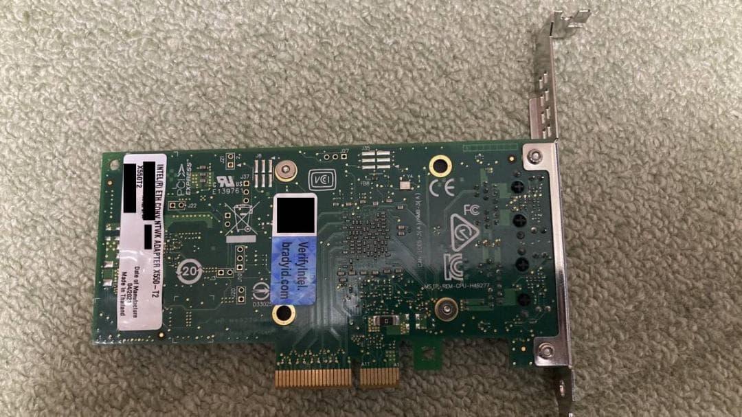 Intel純正 X550-T2（10GbE 2ポート LANカード）