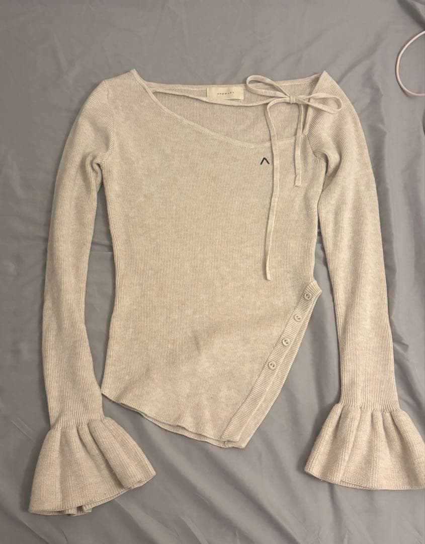 andmary Flora knit tops beige