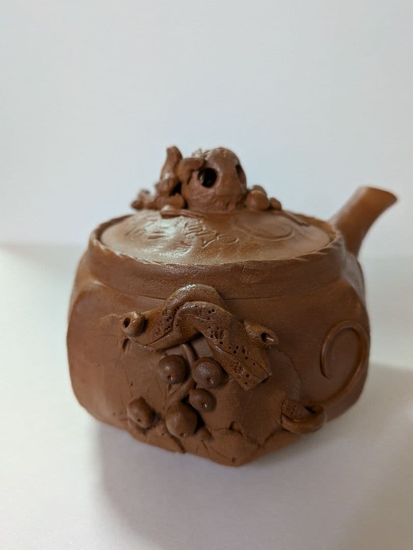 田島万古焼窯元 勝三窯 葡萄急須 - メルカリ