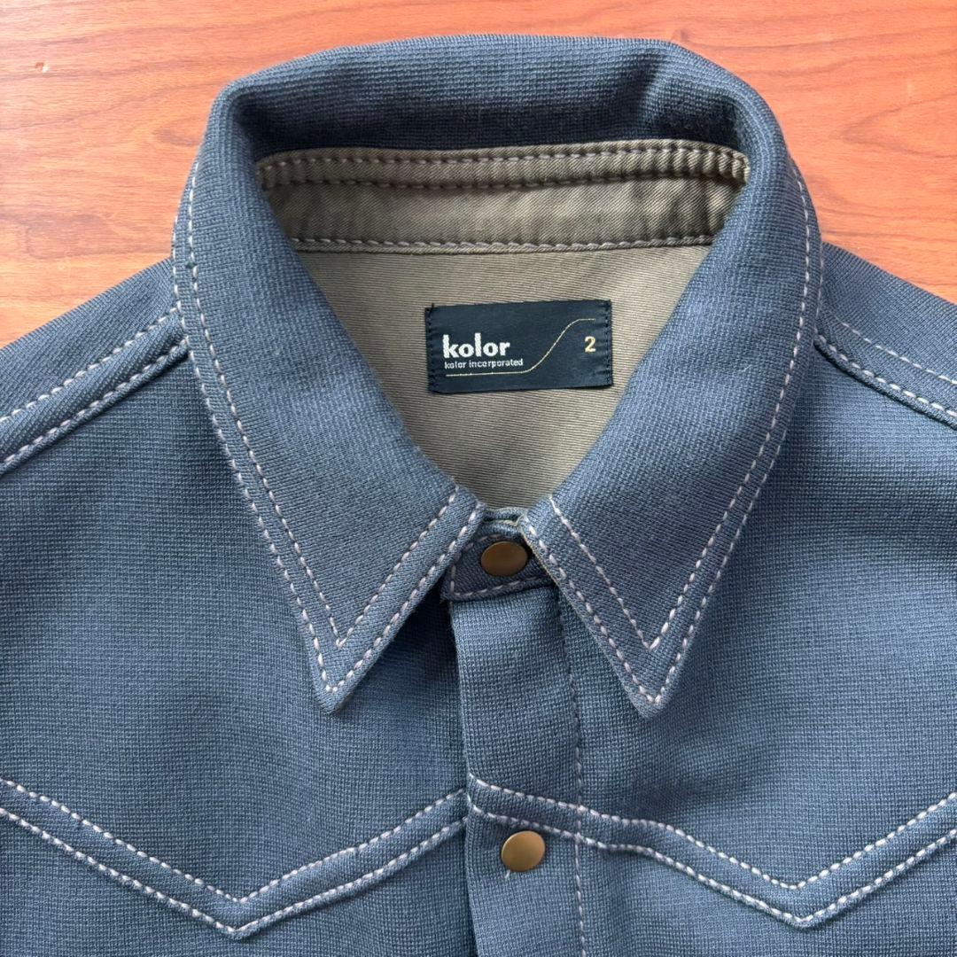 kolor カラー ヘビーウールポンチ ハラココンビブルゾン サイズ2