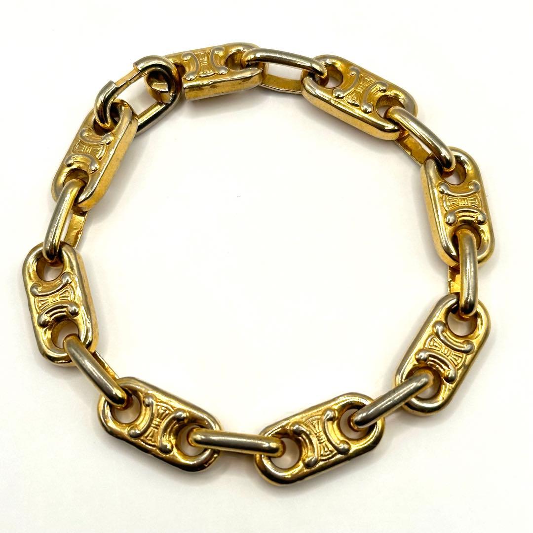 セリーヌ ブレスレット トリオンフ マカダム ゴールド ヴィンテージ