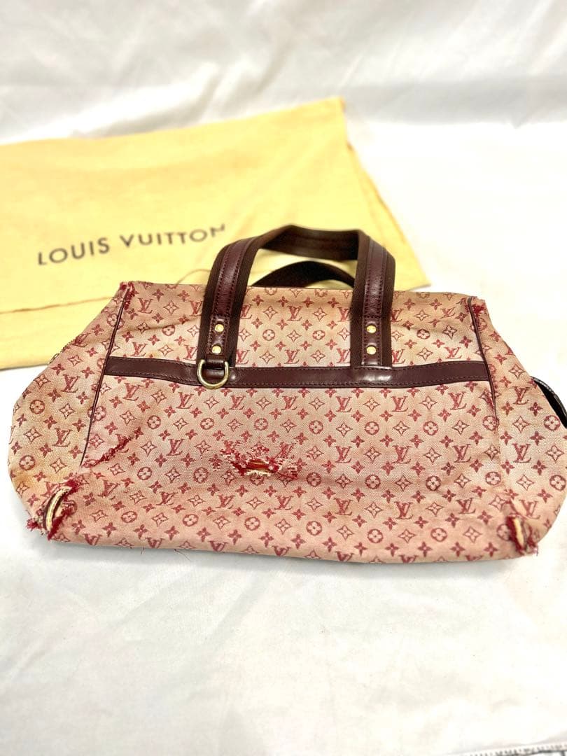 ルイ ヴィトン】モノグラムミニ ジョセフィーヌ チェリー 破れ等なり