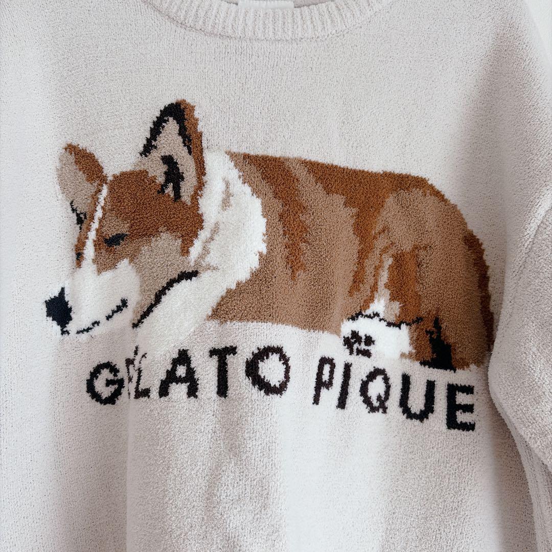 ジェラートピケ SLEEPING DOG ジャガードプルオーバー&パンツセット