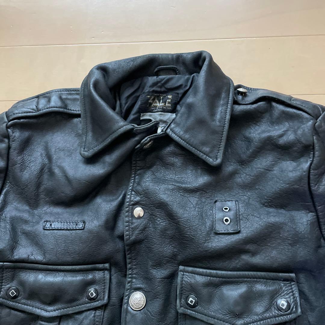 70's KALE UNIFORMS ポリスマンジャケット レザージャケット - メルカリ