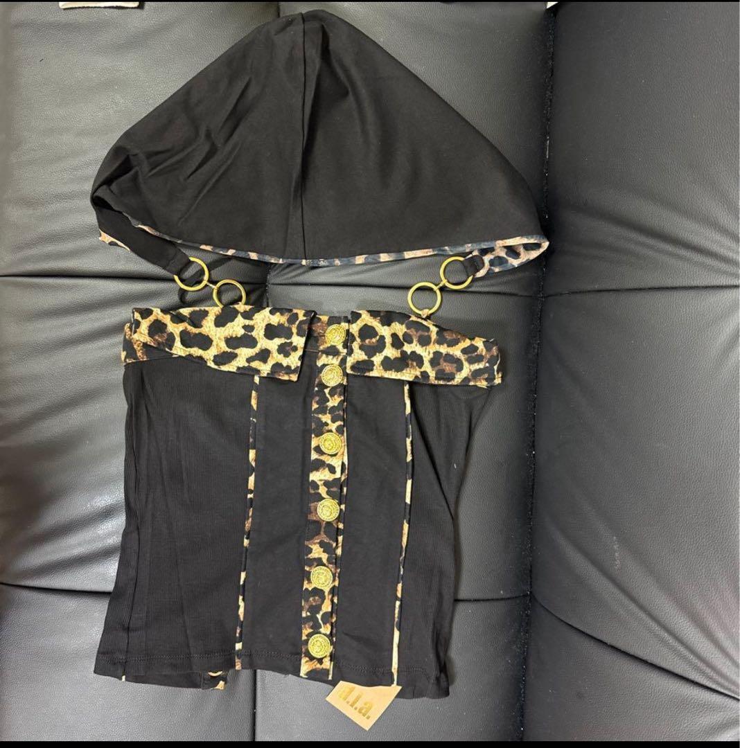 d.i.a ヒョウ柄 背中ガン開き ベアトップ ブラック F - メルカリ