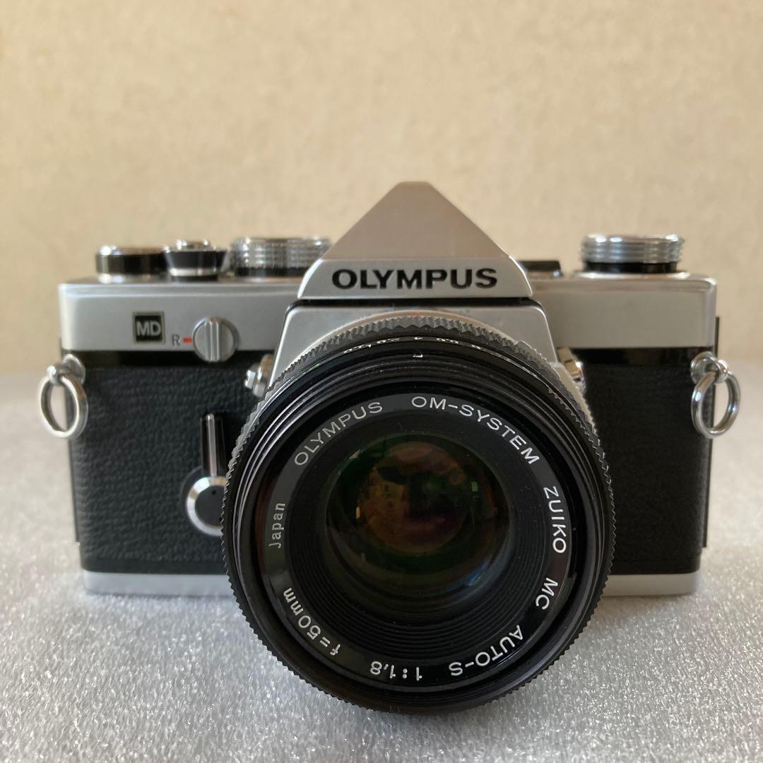 OLYMPUS OM-1 MD一眼レフカメラ　ZUIKO 50mm レンズ Olympus OM-1 MD Chrome Film Camera Body w/ 50mm f1.8 Lens -New Seals-