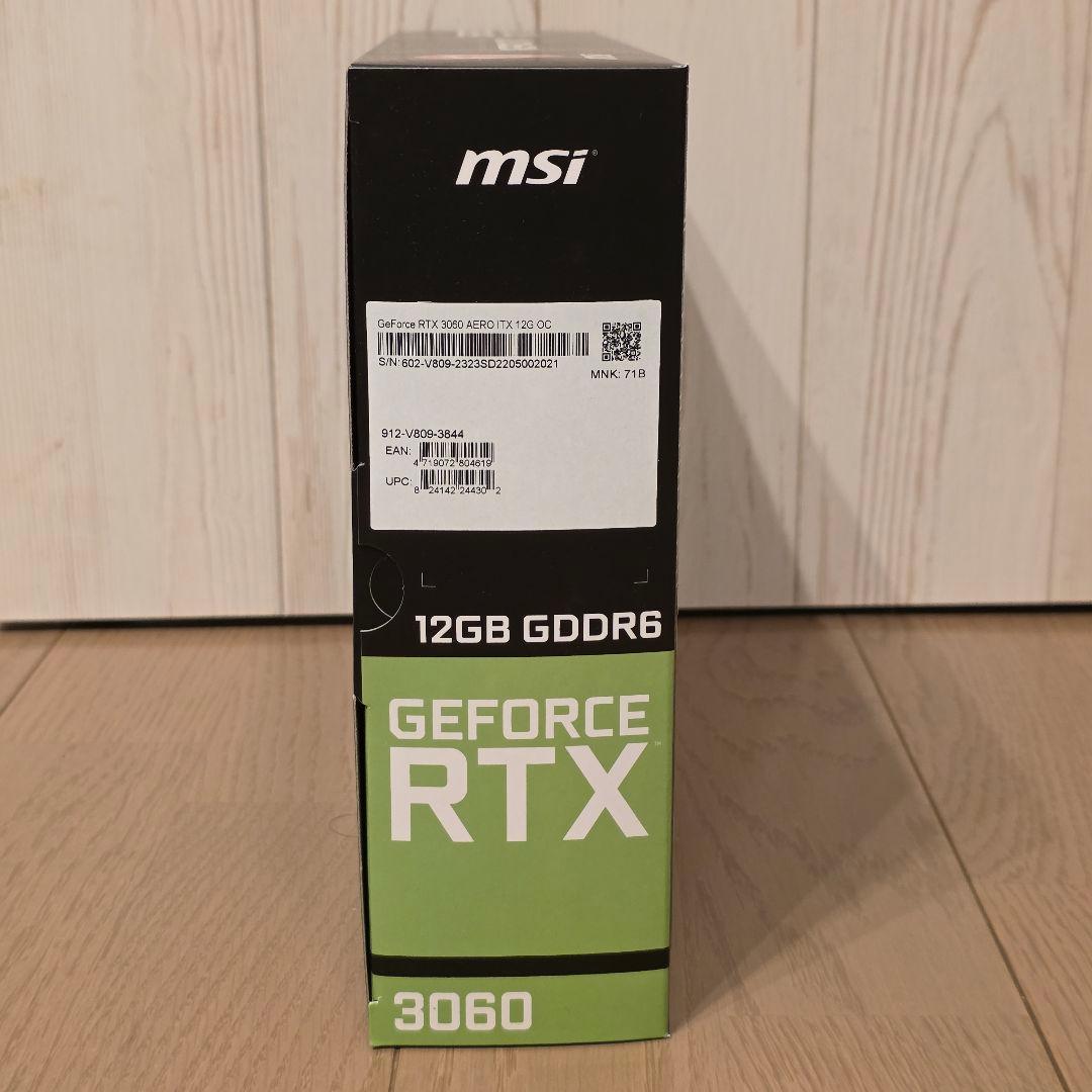 グラフィックボード・グラボ・ビデオカード MSI GeForce RTX 3060 AERO ITX 12G VD7870